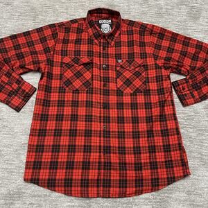 Dixxon Flannel Co Shirt Mens 2XLT Red Black Plaid Tubby Tom's Flannel D-Tech